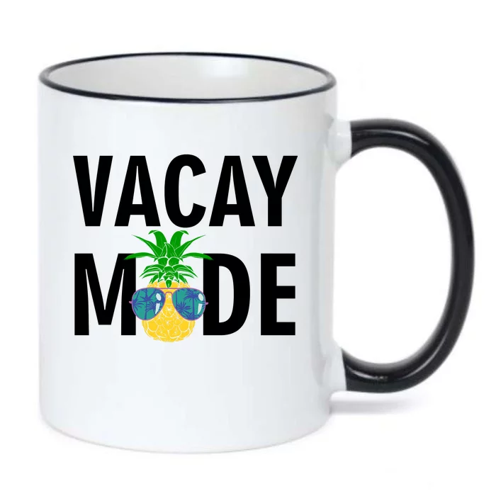 Vacay Mode Cool Pineapple Shades Black Color Changing Mug