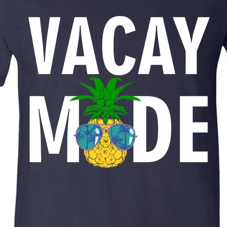 Vacay Mode Cool Pineapple Shades V-Neck T-Shirt