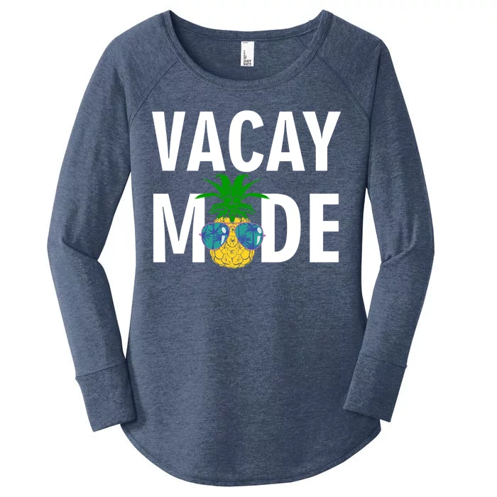 Vacay Mode Cool Pineapple Shades Women's Perfect Tri Tunic Long Sleeve Shirt