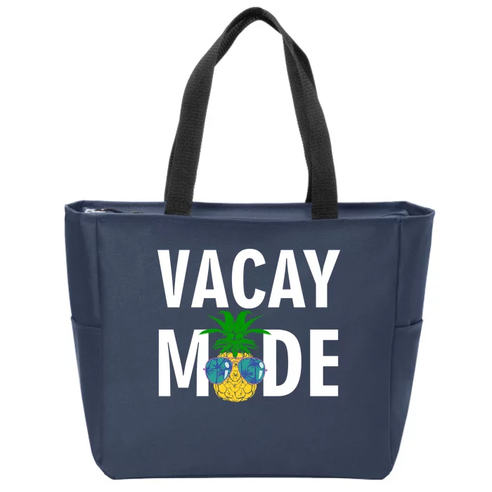 Vacay Mode Cool Pineapple Shades Zip Tote Bag