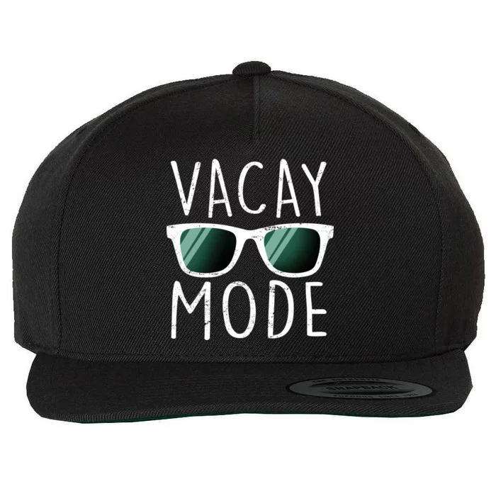 Vacay Mode Cool Shades Wool Snapback Cap