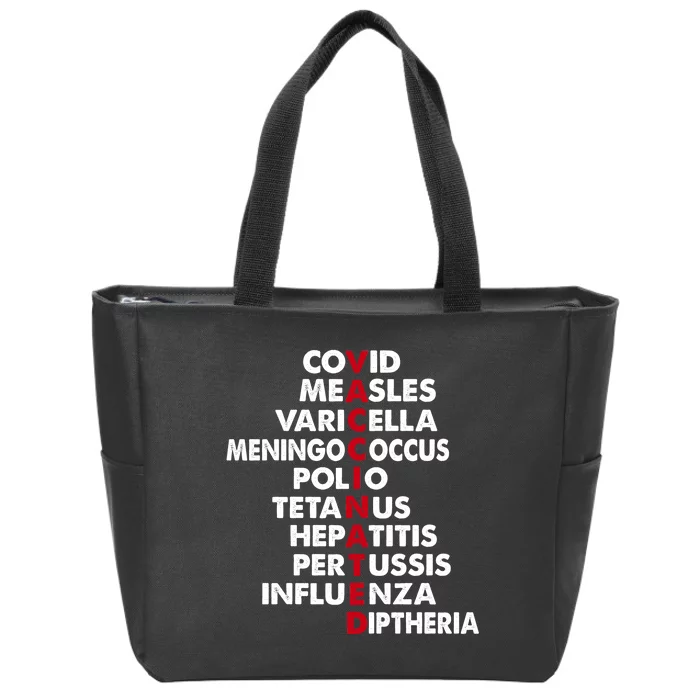 Vaccinated Zip Tote Bag