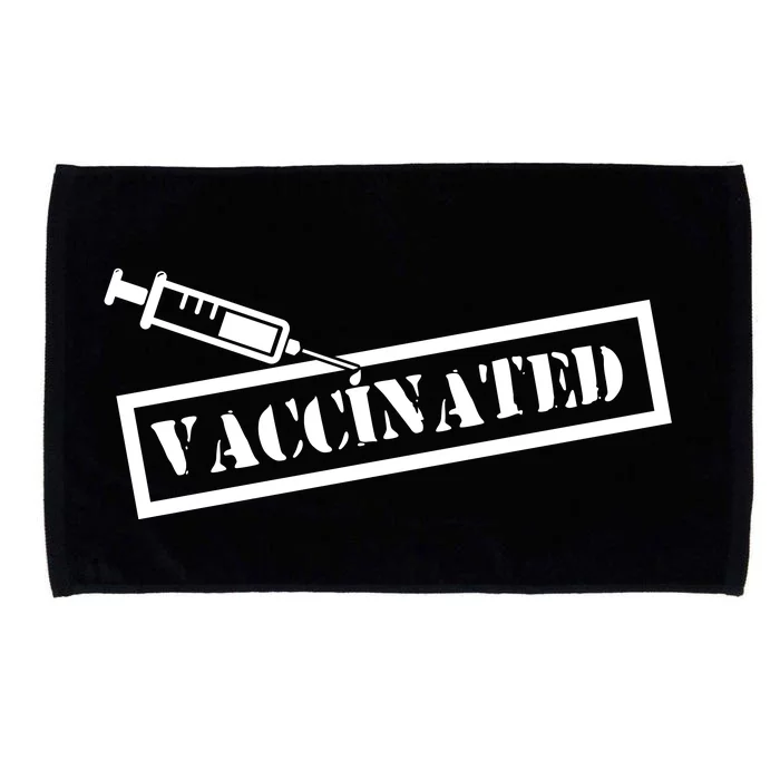 Vaccinated Label Microfiber Hand Towel