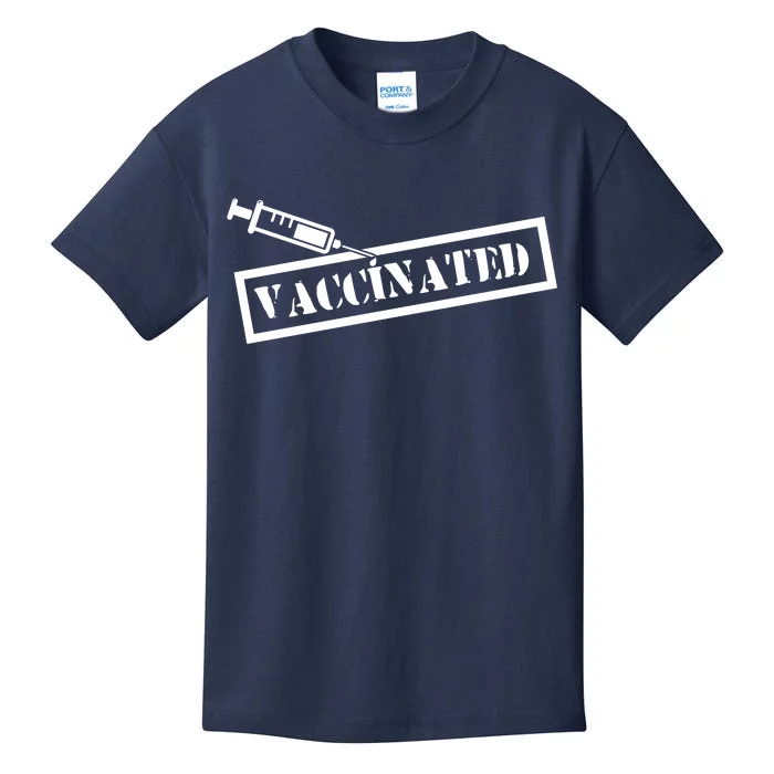 Vaccinated Label Kids T-Shirt