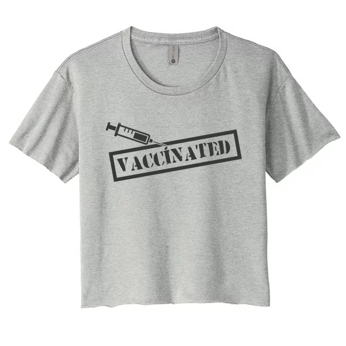 Vaccinated Label Women's Crop Top Tee