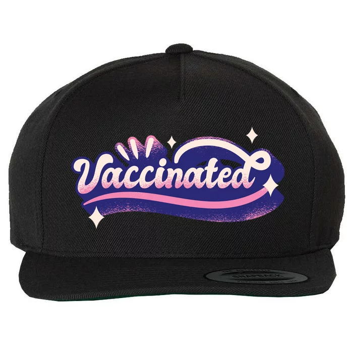 Vaccinated Sparkle Wool Snapback Cap