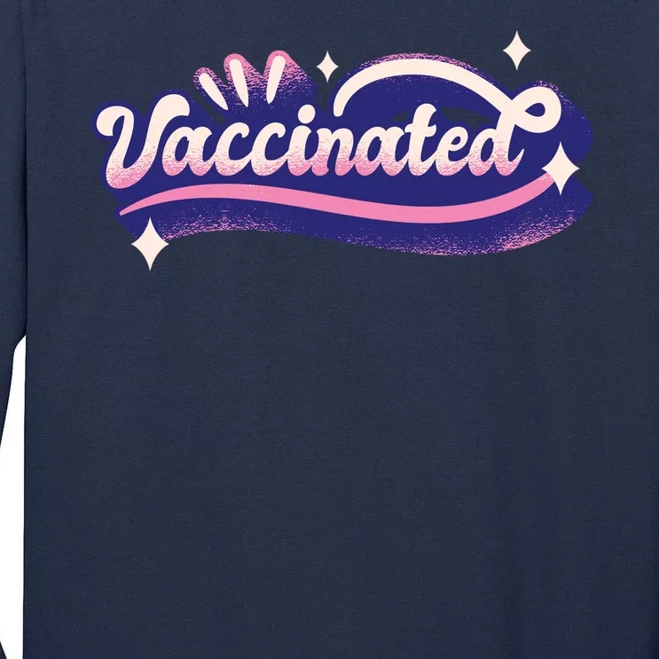 Vaccinated Sparkle Tall Long Sleeve T-Shirt