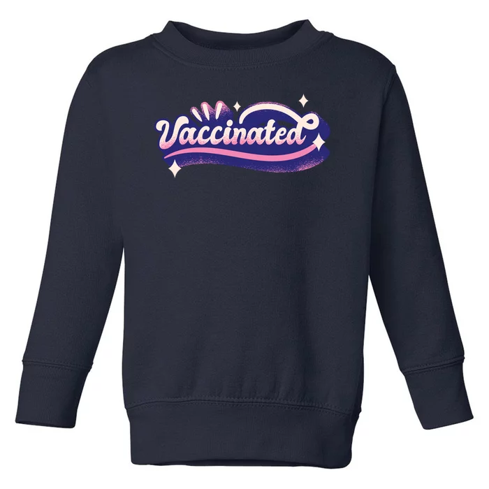 Vaccinated Sparkle Toddler Sweatshirt