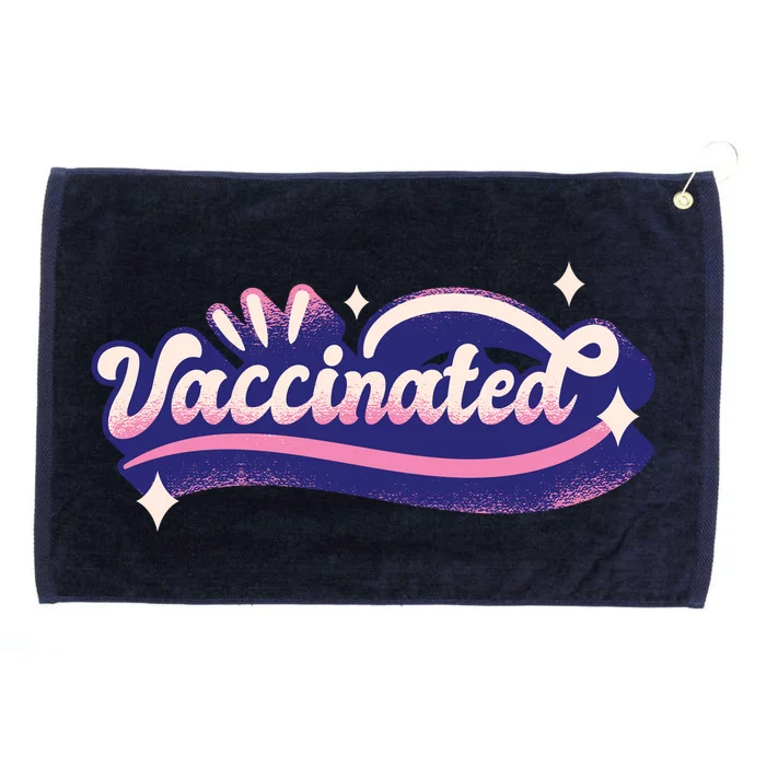 Vaccinated Sparkle Grommeted Golf Towel