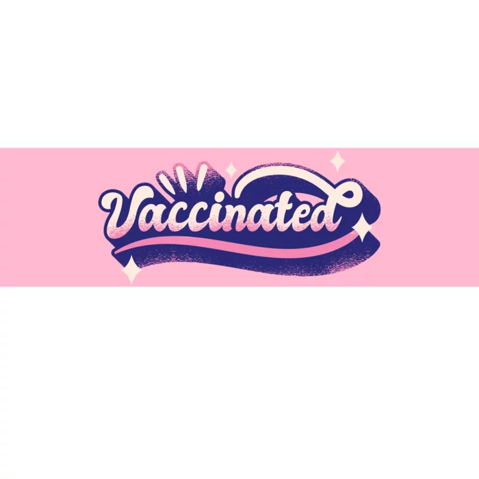 Vaccinated Sparkle Bumper Sticker