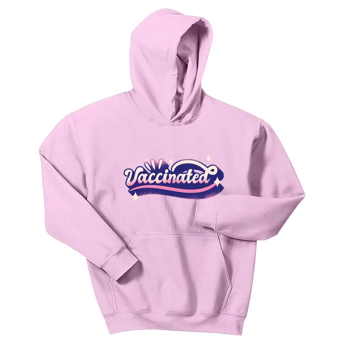 Vaccinated Sparkle Kids Hoodie