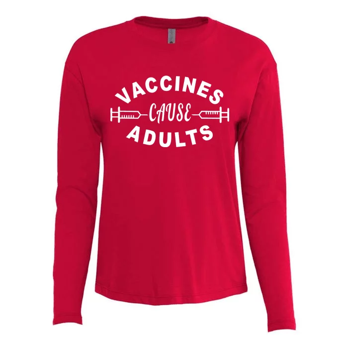 Vaccines Cause Adults Womens Cotton Relaxed Long Sleeve T-Shirt