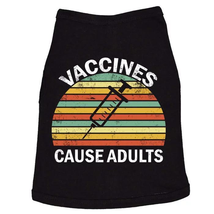 Vaccines Cause Adults Retro Funny Doggie Tank