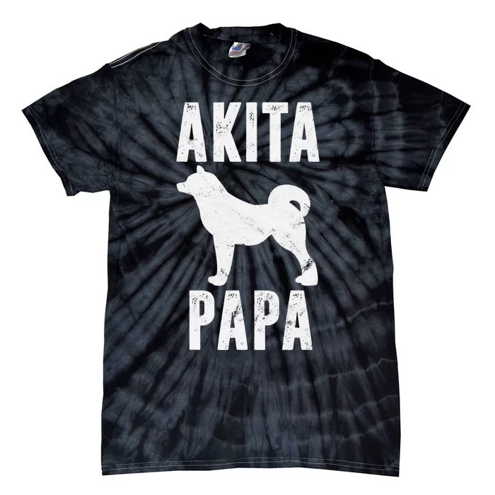 Vintage Akita Dad Gift Akita Father Dog Papa Pet Lover Tie-Dye T-Shirt