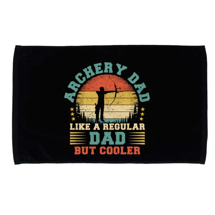 Vintage Archery Dad Like A Regular Dad Archery Father's Day Cute Gift Microfiber Hand Towel