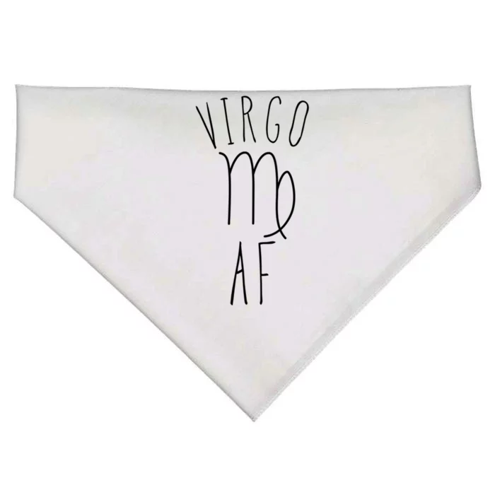 Virgo Af Doodle Style / Funny Virgo Horoscope And Astrology Funny Gift USA-Made Doggie Bandana