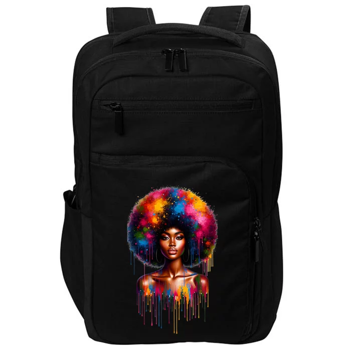 Vibrant Afro Dripping Junenth Black Freedom Black History Gift Impact Tech Backpack