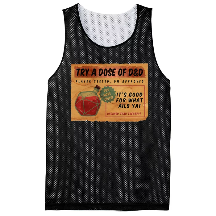 Vintage Ad D20 Healing Potion Mesh Reversible Basketball Jersey Tank