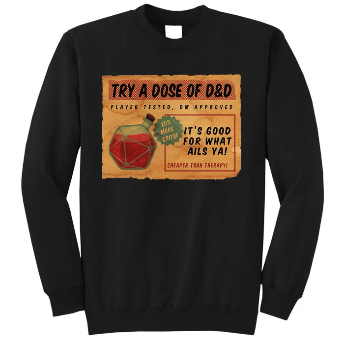 Vintage Ad D20 Healing Potion Tall Sweatshirt