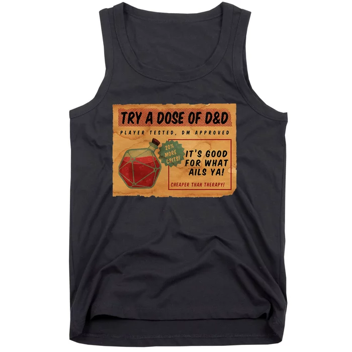 Vintage Ad D20 Healing Potion Tank Top