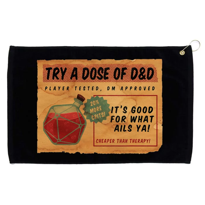 Vintage Ad D20 Healing Potion Grommeted Golf Towel