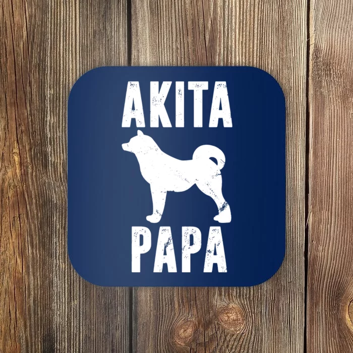 Vintage Akita Dad Gift Akita Father Dog Papa Pet Lover Coaster