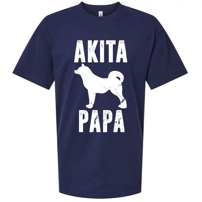 Vintage Akita Dad Gift Akita Father Dog Papa Pet Lover Sueded Cloud Jersey T-Shirt