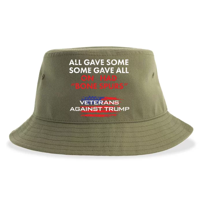 Veterans Antitrump Draft Dodger Bone Spurs For Vets Sustainable Bucket Hat