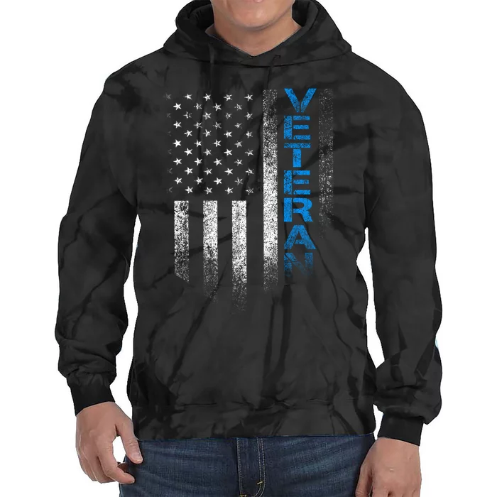 Veteran American Flag Tie Dye Hoodie