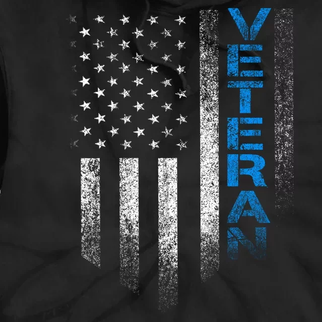 Veteran American Flag Tie Dye Hoodie