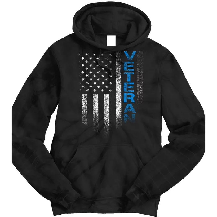 Veteran American Flag Tie Dye Hoodie