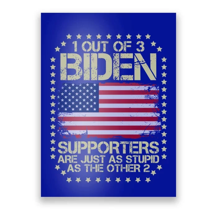 Vintage American Flag 1 Out Of 3 Biden Supporters Meaningful Gift Poster