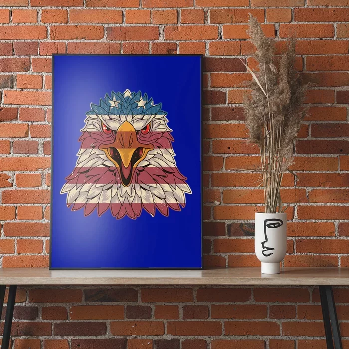 Vintage American Flag Gift Patriotic Eagle Gift Poster