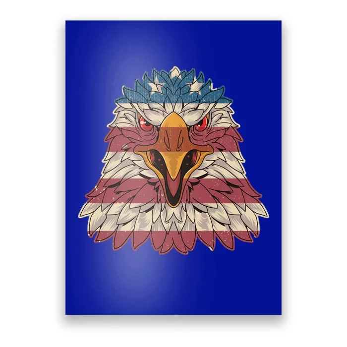 Vintage American Flag Gift Patriotic Eagle Gift Poster