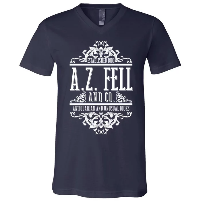 Vintage Az Fell And Co Antiquarian And Unusual Books V-Neck T-Shirt