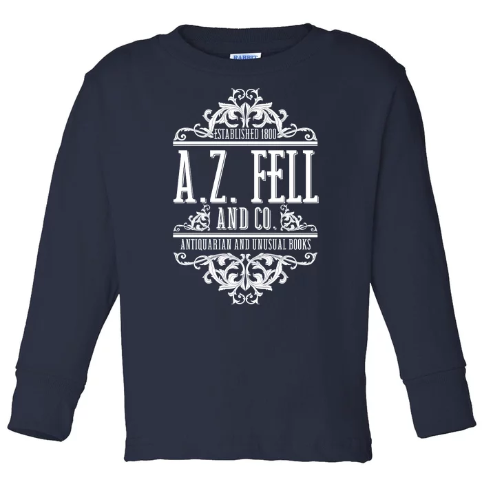 Vintage Az Fell And Co Antiquarian And Unusual Books Toddler Long Sleeve Shirt