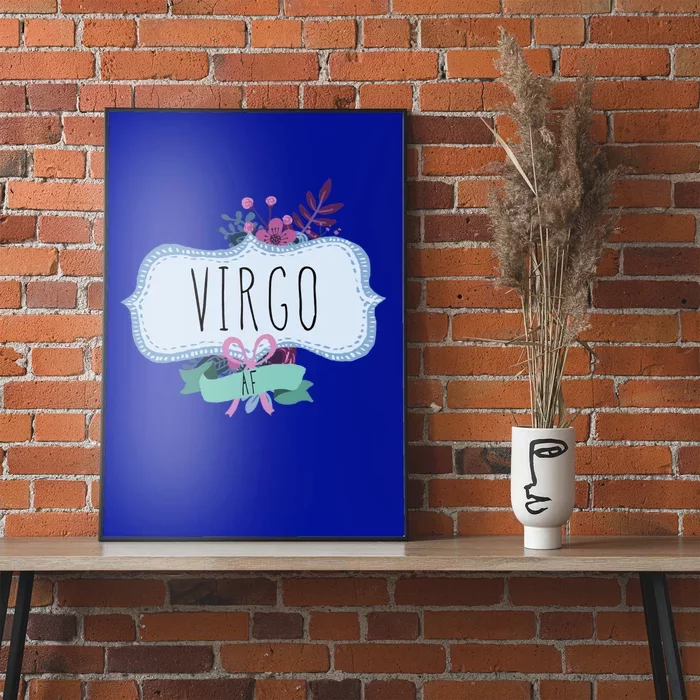 Virgo Af Floral Label / Virgo Horoscope Birthday Design Cool Gift Poster