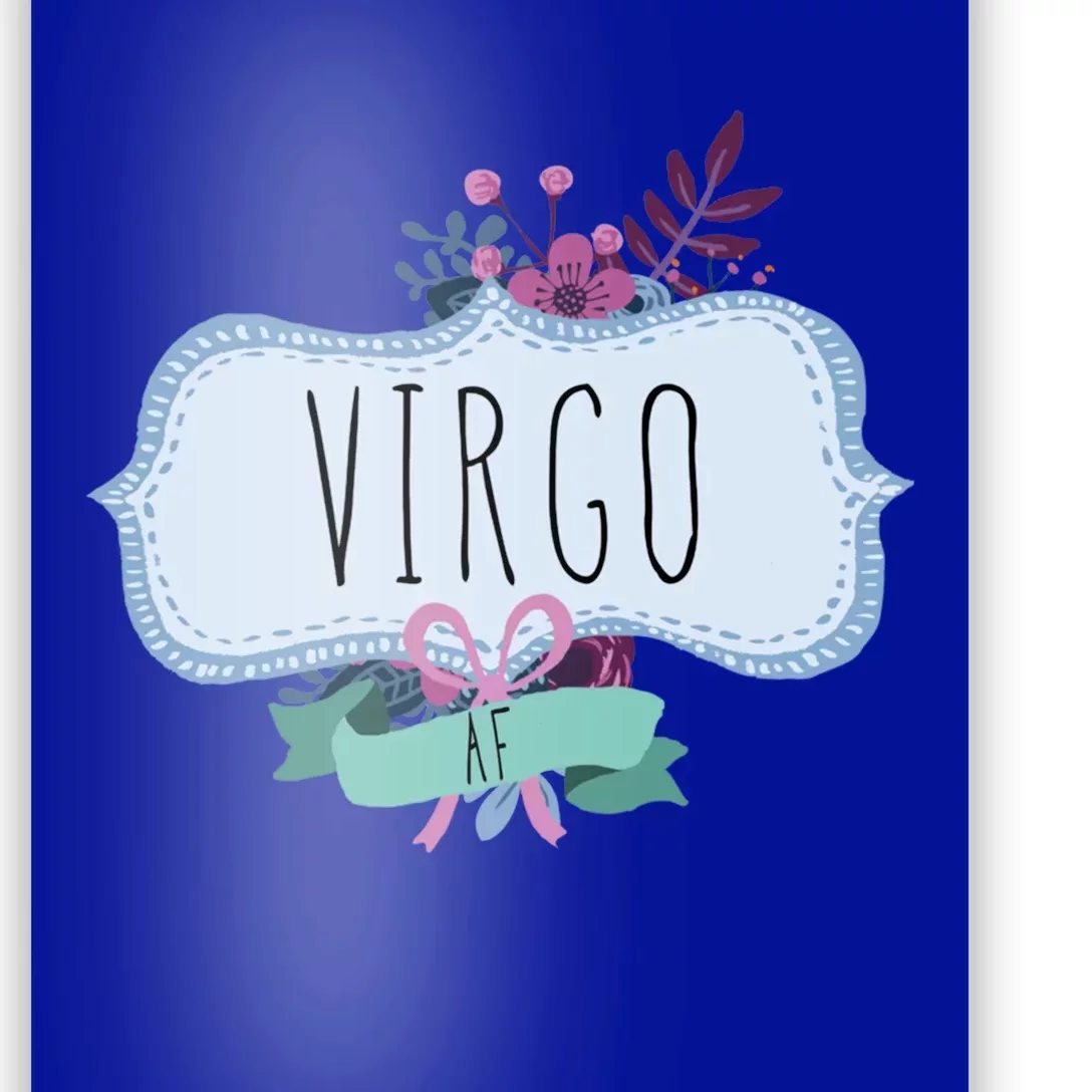 Virgo Af Floral Label / Virgo Horoscope Birthday Design Cool Gift Poster