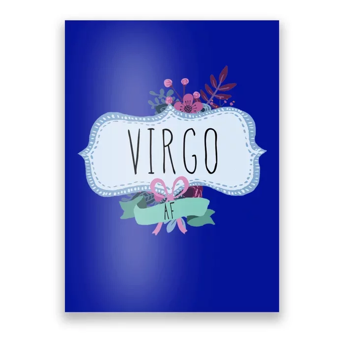 Virgo Af Floral Label / Virgo Horoscope Birthday Design Cool Gift Poster