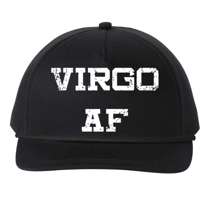 Virgo AF Funny Zodiac Sign Birthday Gift Snapback Five-Panel Rope Hat