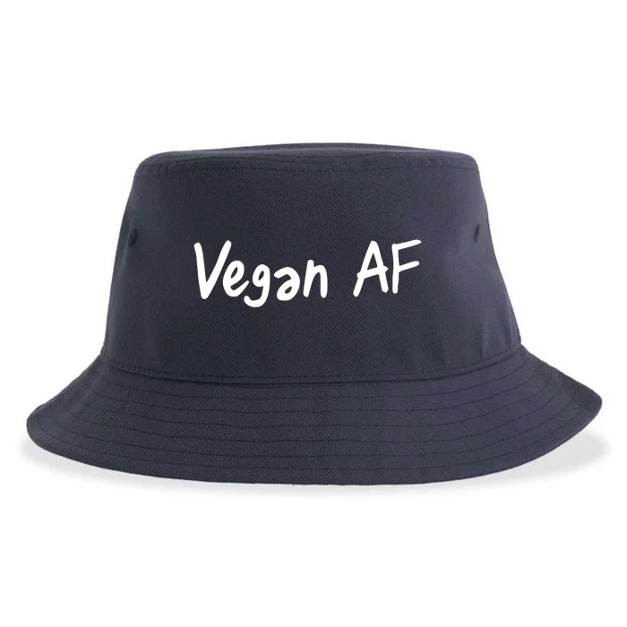 Vegan AF Funny Veganism Play Based Rebel Humor Tee Sustainable Bucket Hat