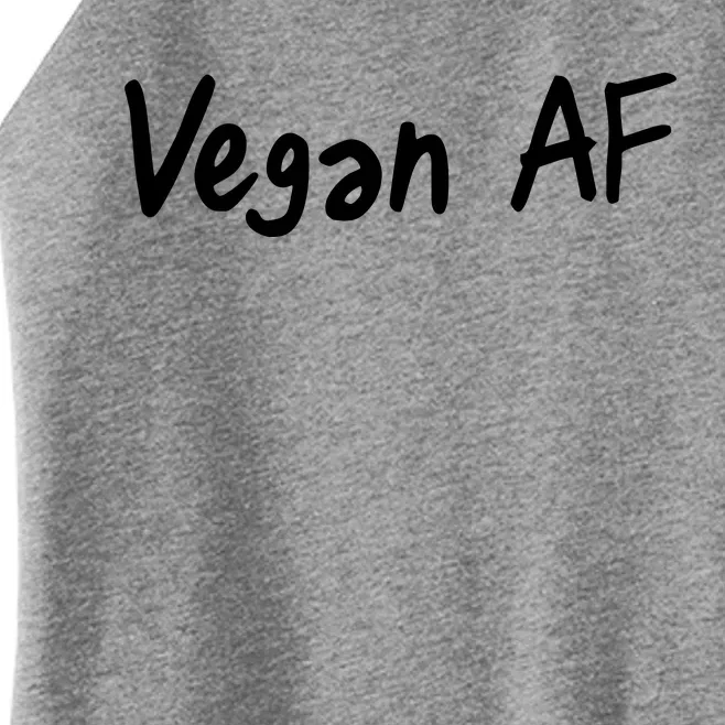 Vegan AF Funny Veganism Play Based Rebel Humor Tee Women’s Perfect Tri Rocker Tank