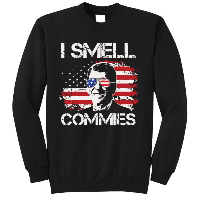 Vintage American Flag Funny Political I Smell Commies Tall Sweatshirt