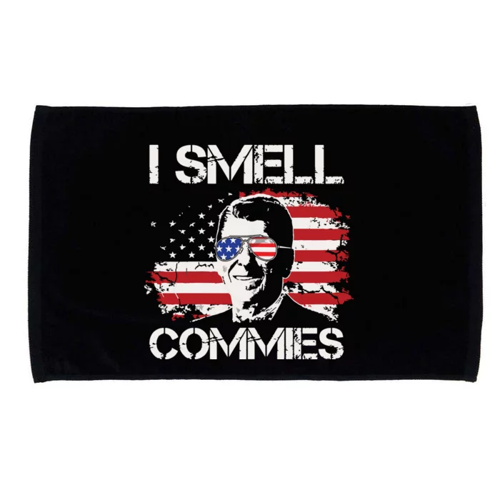 Vintage American Flag Funny Political I Smell Commies Microfiber Hand Towel