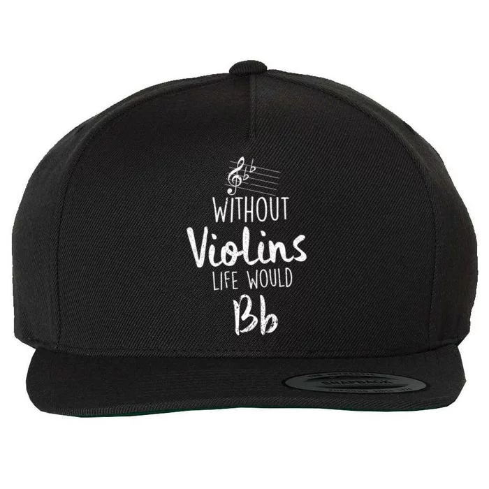 Violin Accessories For A Violinist Cute Gift Wool Snapback Cap