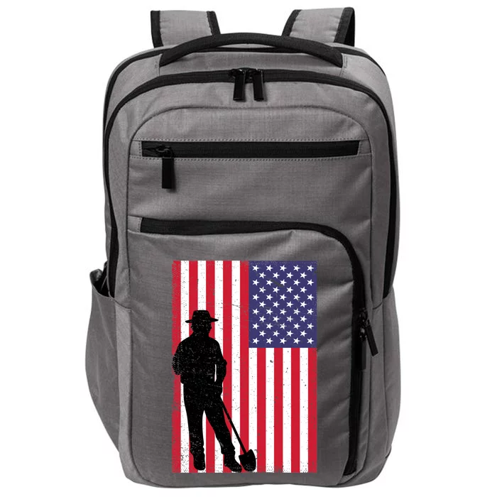 Vintage American Flag Yard Work Dad 4th Of July 2024 Meaningful Gift Impact Tech Backpack