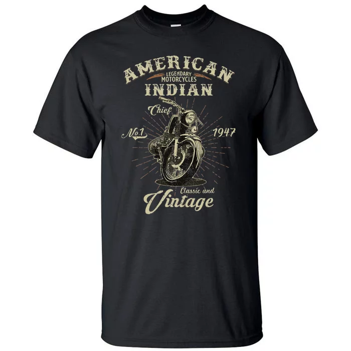 Vintage American For Old Biker Gifts Tall T-Shirt