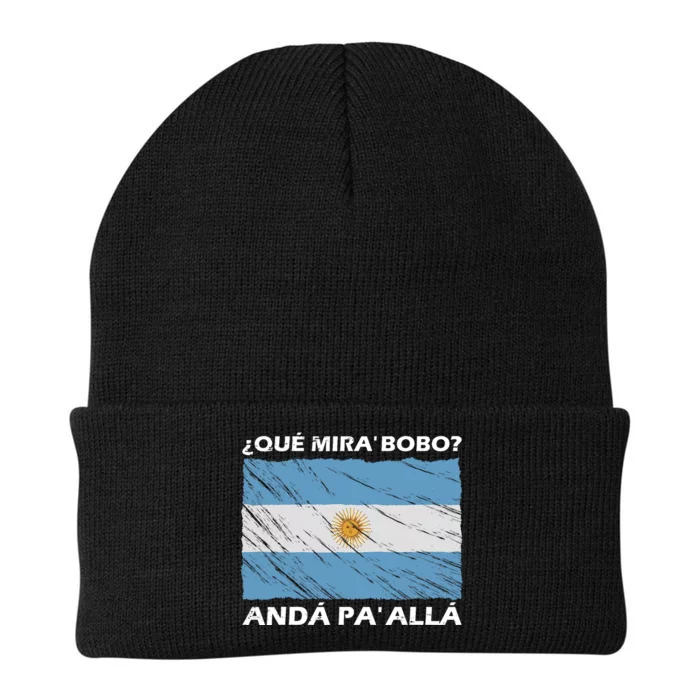 Vintage Argentina Flag Qué Miras Bobo Qué Mira Bobo Knit Cap Winter Beanie