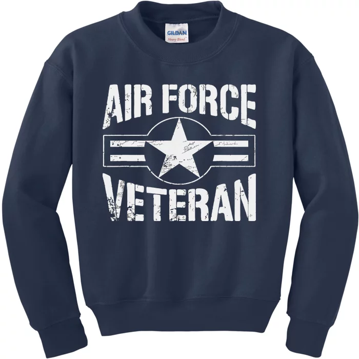 Vintage Air Force Veteran Tee Vintage USAF Veteran Kids Sweatshirt