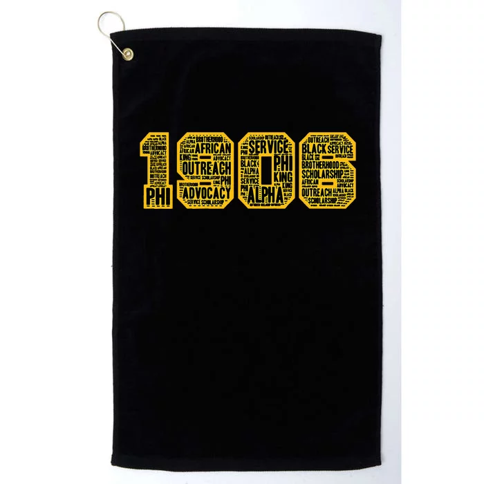 Vintage African Fraternity Symbolic Gesture 1906 Platinum Collection Golf Towel